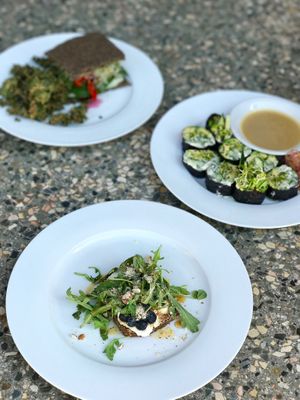 Nice variety of dishes at Under the Sun Cafe in Long Beach