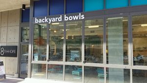 outside at Backyard Bowls - DTLA in Los Angeles