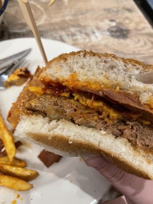 Burger at Bread Meats Bread in Edinburgh