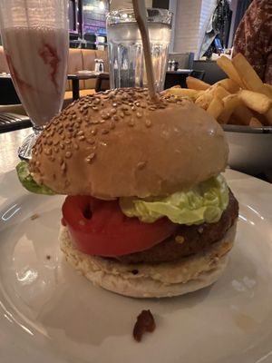 Angry Vegan Burger  at Bread Meats Bread in Edinburgh