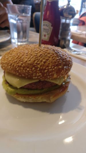 Vegan avocado burger at Bread Meats Bread in Edinburgh