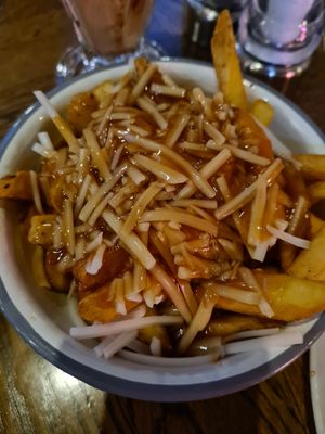 Vegan disco fries at Bread Meats Bread - St Vincent St in Glasgow