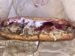 Pardoned turkey, thanksgiving left overs so delicious  at Chef Tanya's Kitchen in Palm Springs