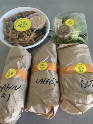 To go order for 4 at Chef Tanya's Kitchen in Palm Springs