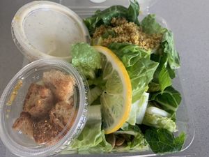 Caesar with croutons  at Chef Tanya's Kitchen in Palm Springs