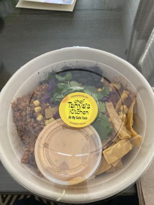 Oh My Gato Taco salad!  at Chef Tanya's Kitchen in Palm Springs