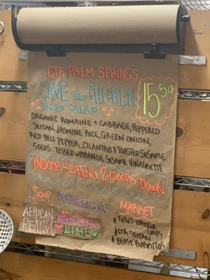 Spécial of the day  at Chef Tanya's Kitchen in Palm Springs