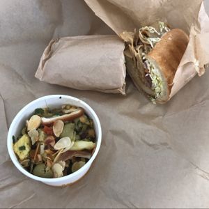 El Cubano sandwich & Moroccon Chop salad at Chef Tanya's Kitchen in Palm Springs