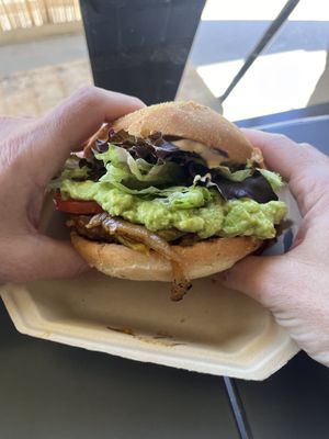 Guadalajara burger, so good   at Chef Tanya's Kitchen in Palm Springs