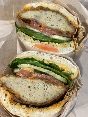 Spicy chicken sandwhich - special   at Chef Tanya's Kitchen in Palm Springs