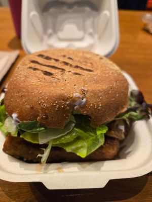Tempeh burger at Chef Tanya's Kitchen in Palm Springs