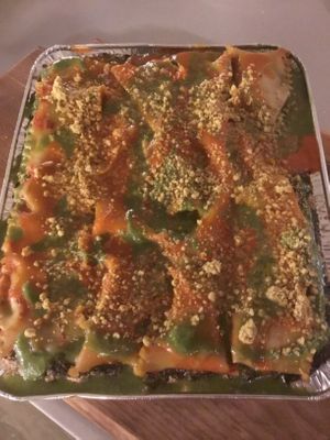 Lasagna ordered for New Years! Fantastic! at Chef Tanya's Kitchen in Palm Springs