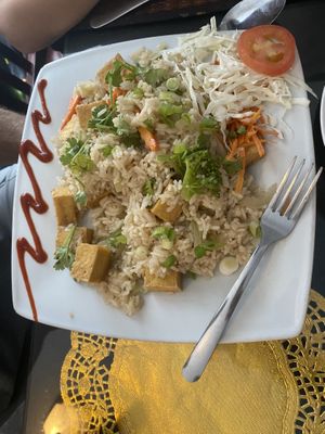 Tofu fried rice no egg  at Thai Siam Cuisine in Crestview