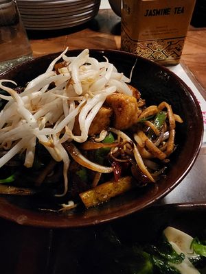 Mushroom longevity noodles at Myers + Chang in Boston