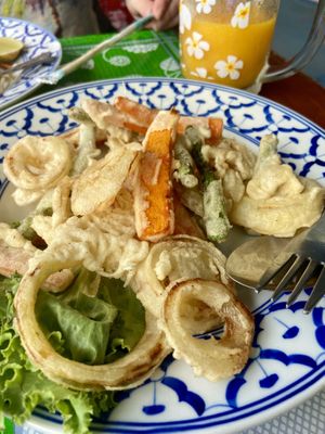 Fried vegetables  at Naga Cafe & Bar in Koh Chang