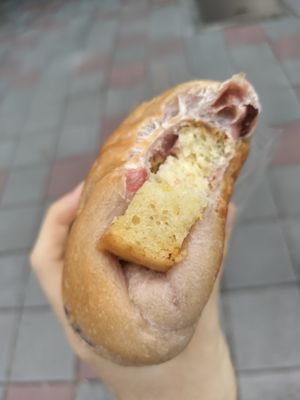 Lemon cake inside a soft cherry bun! at HiPizza in Taipei