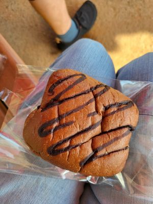 Chocolate cake in chocolate bun at HiPizza in Taipei