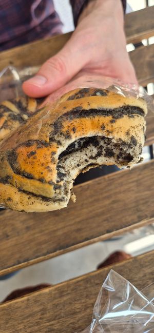 Black sesame bun at HiPizza in Taipei