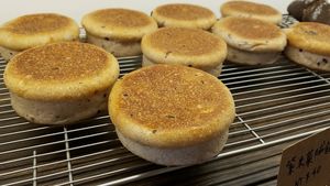 red rice bread at HiPizza in Taipei