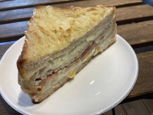 French toast, bakery item only available on certain days of the week at HiPizza in Taipei