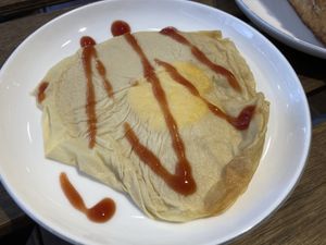 Vegan egg at HiPizza in Taipei