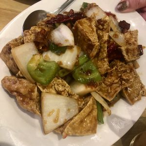 Kung po tofu  at Amaysia Restaurant in Newcastle Upon Tyne
