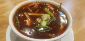 Hot and sour soup (vg) at Amaysia Restaurant in Newcastle Upon Tyne
