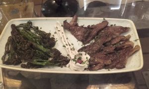 roasted veggies and mushrooms at La Huerta de Almeria - Huertas in Madrid