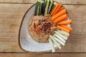 Hummus de berenjena at La Huerta de Almeria - Huertas in Madrid