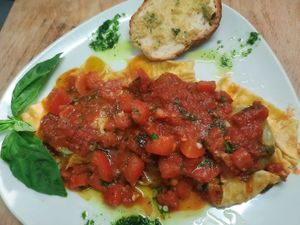 Vegan ravioli at Marcellos of Douglas in Cork