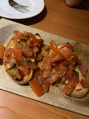 Vegan bruschetta  at Marcellos of Douglas in Cork