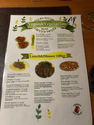 Vegan and vegetarian menu at Marcellos of Douglas in Cork
