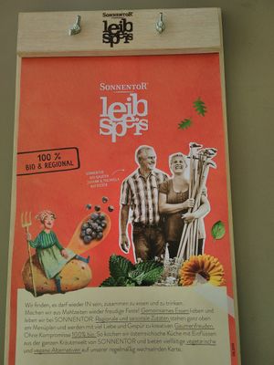 Menu front page at Leibspeis in Sproegnitz