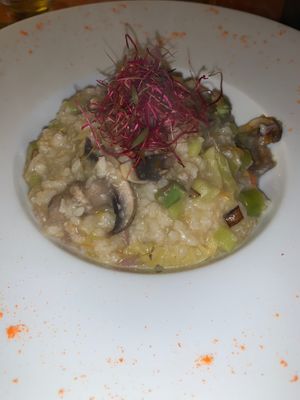 Vegan risotto at Cardamomo in Leiria