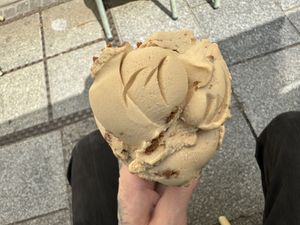vegan crumble ice cream  at Eis Greissler in Linz