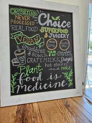Wall art at Choice Superfood Bar & Juicery - Del Sur in San Diego