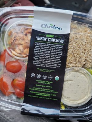 "Bakon" Cobb salad at Choice Superfood Bar & Juicery - Del Sur in San Diego