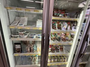 Some vegan products  at Good Health Market in Chiang Mai