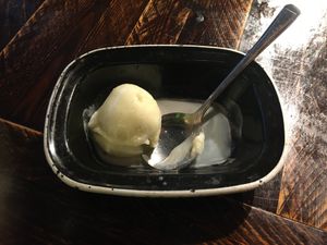 Vegan vanilla ice cream at Turtle Bay in Newcastle Upon Tyne