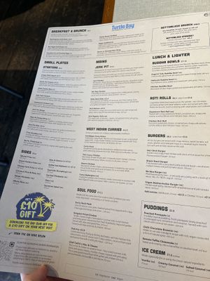 Menu 03/2023  at Turtle Bay in Newcastle Upon Tyne