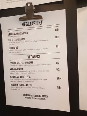 Menu at Restaurang 4 Kök in Kalmar