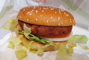 Plant-based beef burger at MAX in Oslo