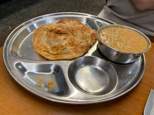 Stuffed Pancaked with Onion & Potato at Madras Cafe in Sunnyvale