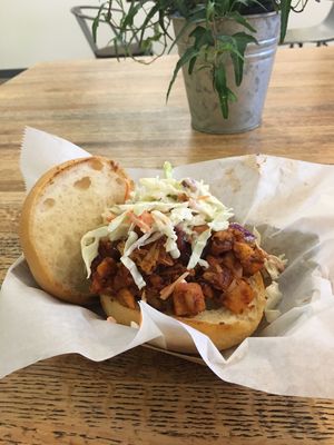 BBQ jackfruit sandwich  at Vego Bistro in Austell