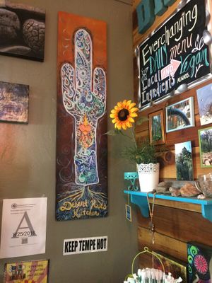 art inside at Desert Roots Kitchen in Tempe