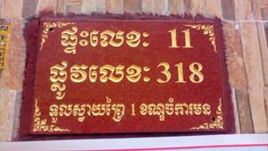 Address  at Sweet Root Vegetarian Restaurant  in Phnom Penh