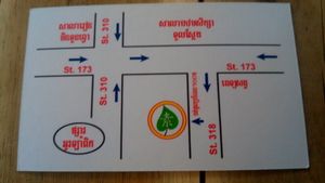 Map  at Sweet Root Vegetarian Restaurant  in Phnom Penh