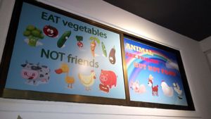 Slogan at Sweet Root Vegetarian Restaurant  in Phnom Penh