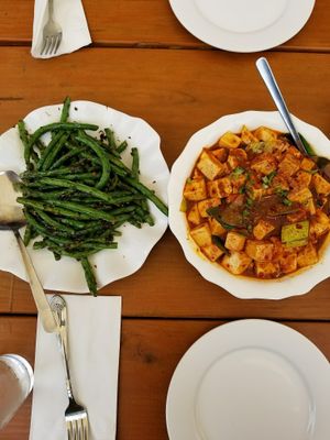 napa tofu and beans from vegetarian section at Chef Tan in Highland Park