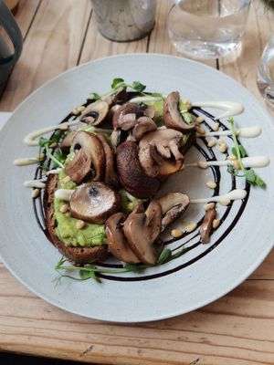 Avocado toast with mushroom for £14 at The Beach House in Edinburgh